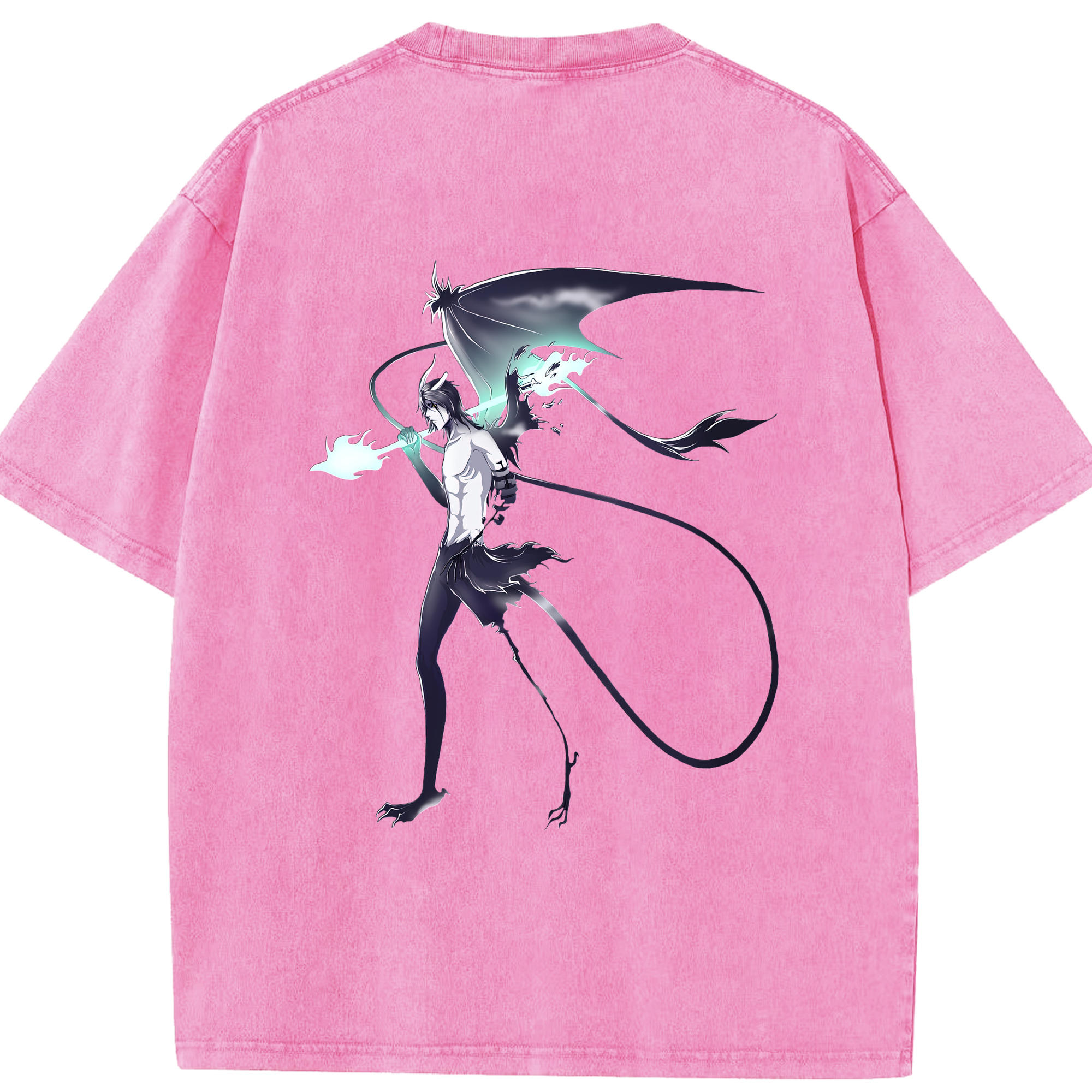 （画像用） ブリーチ ウルキオラ·シファー BLEACH Ulquiorra cifer 綿100% ヴィンテージ風 半袖Tシャツ（背面プリント）